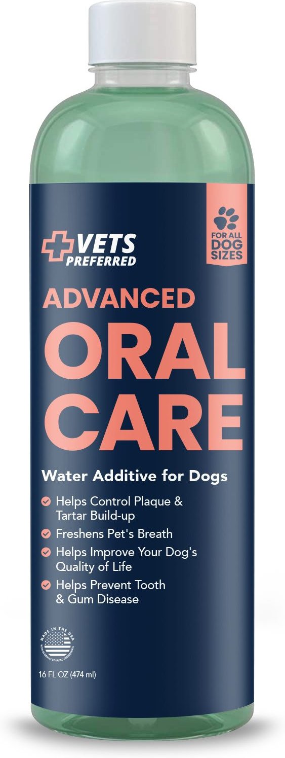 oral care water additive for dogs