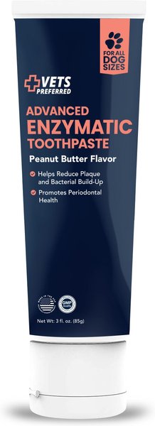 Vets Preferred Advanced Enzymatic Peanut Butter Flavor Dog Toothpaste, 3-oz bottle slide 1 of 8