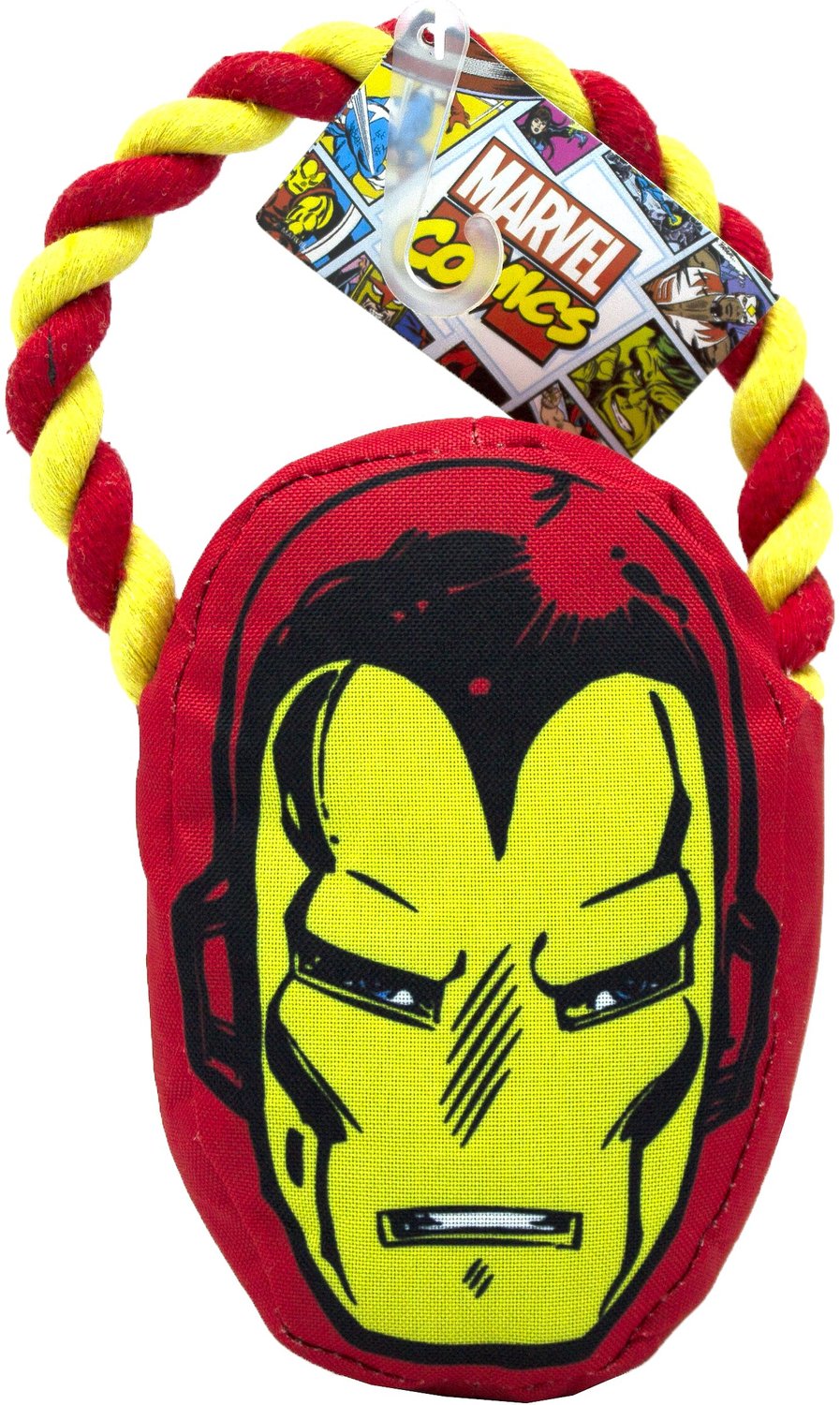 FETCH FOR PETS Marvel Comics Iron Man Squeaky Pull Dog Toy