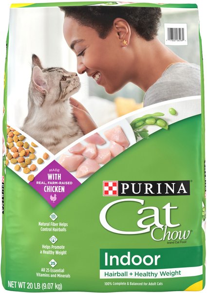 Cat Chow Indoor Hairball & Healthy Weight Dry Cat Food, 20-lb bag slide 1 of 12