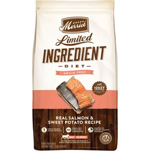 Merrick Limited Ingredient Diet Grain-Free Chicken-Free Real Salmon & Sweet Potato Recipe Dry Dog Food, 4-lb bag