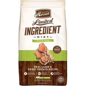 Merrick Limited Ingredient Diet Grain-Free Chicken-Free Real Lamb & Sweet Potato Recipe Dry Dog Food, 12-lb bag