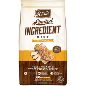 Merrick Limited Ingredient Diet Grain-Free Dry Dog Food Real Chicken & Sweet Potato Recipe, 4-lb bag
