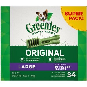 Greenies Large Dental Dog Treats, 34 count