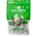 Waggletooth Premium Antler Sticks Grain-Free Small Dental Dog Treats, 11.2-oz bag, Count Varies