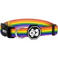 Fresh Pawz Adjustable Dog Collar, The Pride Rainbow Flag, Medium