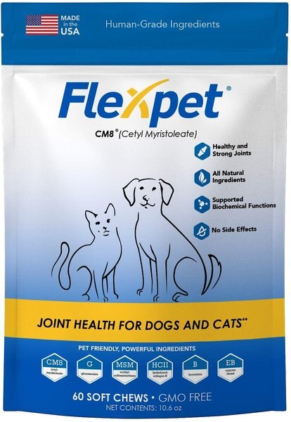 Flexpet CM8 Maximum Strength Joint Health Dog & Cat Supplement, 60 count slide 1 of 4