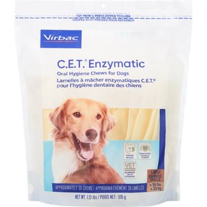 Virbac C.E.T. Enzymatic Dental Chews for Large Dogs, over 50 lbs, 30 count