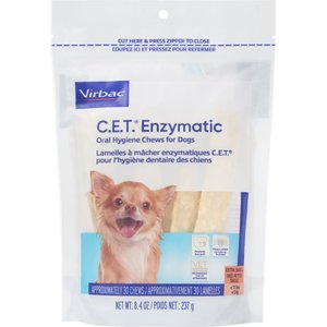 Virbac C.E.T. Enzymatic Dental Chews for X-Small Dogs, under 11 lbs, 30 count