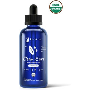 kin+kind Clean Ears Dog Ear Cleanser, 4-oz bottle