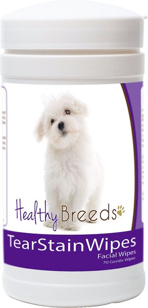 Healthy Breeds Maltese Tear Stain Dog Wipes, 70 count slide 1 of 1