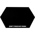 brklz Don't Touch My Food Dog Food Mat, Black & White