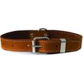 Euro-Dog Traditional Leather Dog Collar, Bark Brown, Small: 12 to 15-in neck