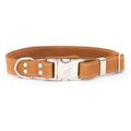 Euro-Dog Quick Release Leather Dog Collar, Tan, Large: 15 to 23-in neck