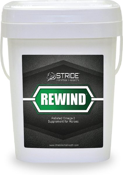 Stride Animal Health Rewind Omega-3 Joint Support Pellets Horse Supplement, 11.1-lb tub slide 1 of 1