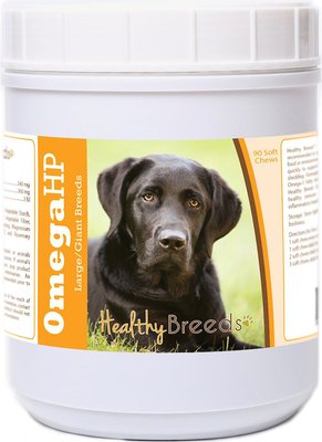 Healthy Breeds Labrador Retriever Omega HP Soft Chews Dog Supplement, 90 count, slide 1 of 1