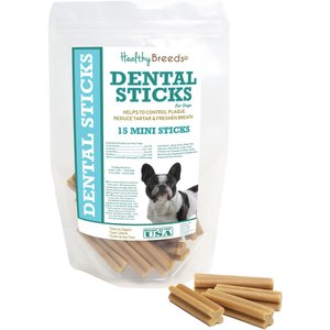 Healthy Breeds Dog Dental Chews, 15 count, French Bulldog