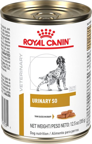 Royal Canin Veterinary Diet Adult Urinary SO Thin Slices in Gravy Canned Dog Food, 12.5-oz can, case of 24 slide 1 of 9