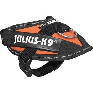 Julius-K9 IDC Powerharness Nylon Reflective No Pull Dog Harness, UV Orange, Size 2: 28 to 37.5-in chest