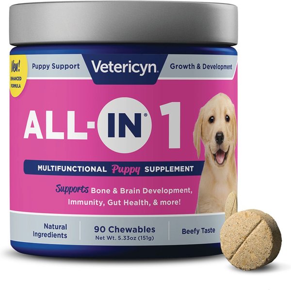 Vetericyn ALL-IN Life-Stage Puppy Dog Supplement, 90 count slide 1 of 5