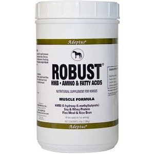 Adeptus Robust HMB, Amino & Fatty Acids Muscle Formula Powder Horse Supplement, 3-lb tub