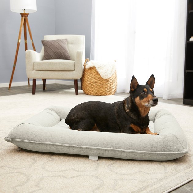 Frisco Orthopedic Bolster Dog Bed w/Removable Cover, Light Gray, X-Large