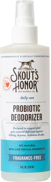 Skout's Honor Probiotic Unscented Daily-Use Dog Deodorizer, 8-oz bottle slide 1 of 8