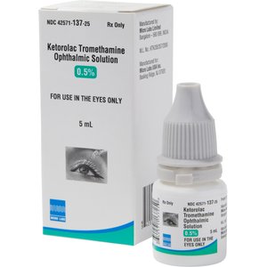 Ketorolac Tromethamine (Generic) Ophthalmic Solution 0.5%, 5-mL bottle