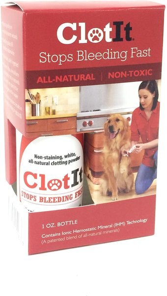 ClotIt Stops Bleeding Fast Pet Clotting Powder with Nail Pod, 1-oz bottle slide 1 of 2