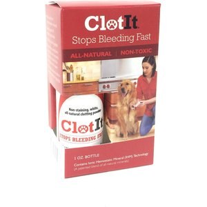 ClotIt Stops Bleeding Fast Pet Clotting Powder with Nail Pod, 1-oz bottle