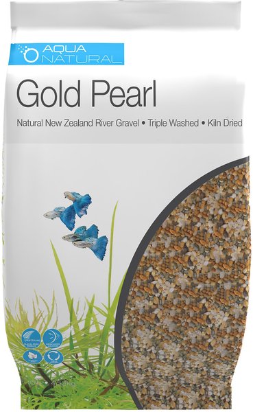 Pisces USA Gold Pearl Aquarium Gravel, 10-lb bag slide 1 of 3