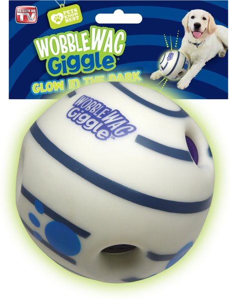 Wobble Wag Giggle Ball Glow in the Dark Squeaky Dog Toy slide 1 of 7