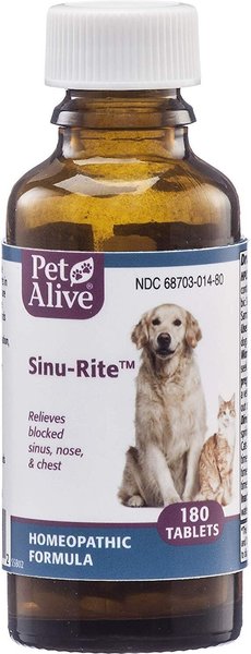 PetAlive Sinu-Rite Homeopathic Medicine for Allergies for Dogs, 180 count slide 1 of 3