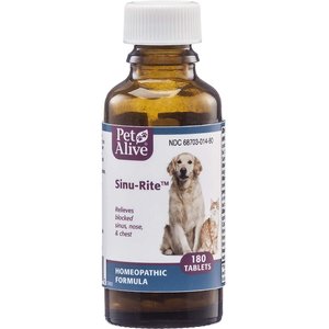 PetAlive Sinu-Rite Homeopathic Medicine for Allergies for Dogs, 180 count