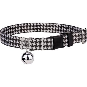 Country Brook Design Houndstooth Polyester Breakaway Cat Collar with Bell, 8 to 12-in neck, 1/2-in wide