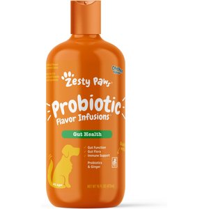 Zesty Paws Probiotic Flavor Infusions Chicken Flavored Liquid Digestive Supplement for Dogs, 16-oz bottle