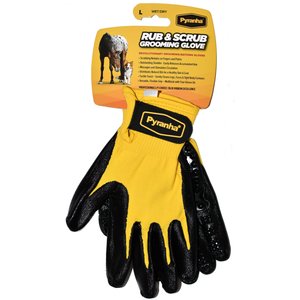 Pyranha Rub & Scrub Grooming Horse Glove, Large