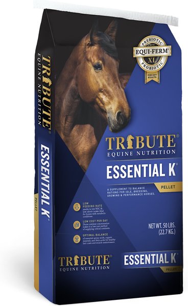 Tribute Equine Nutrition Essential K Low-NSC Horse Feed, 30-lb bag slide 1 of 7