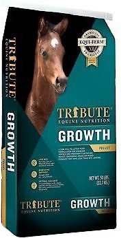 Tribute Equine Nutrition Growth Pellet Low-NSC, Molasses-Free Horse Feed, slide 1 of 1