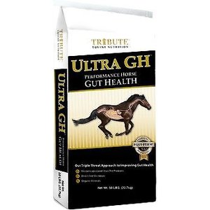 Tribute Equine Nutrition Ultra GH Higher Fat Digestive Support Horse Feed, 50-lb bag