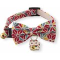 Necoichi Lucky Charm Bow Tie Cotton Breakaway Cat Collar with Bell