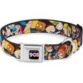 Buckle-Down Nickelodeon 90's Polyester Seatbelt Buckle Dog Collar, Wide Small: 13 to 18-in neck, 1.5-in wide