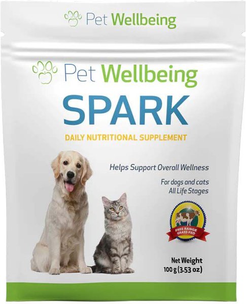 Pet Wellbeing SPARK Bacon Flavored Powder Multivitamin for Cats & Dogs, 3.53-oz pouch slide 1 of 3