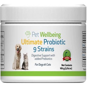 Pet Wellbeing Ultimate Probiotic Powder Digestive Supplement for Dogs, 5.64-oz jar