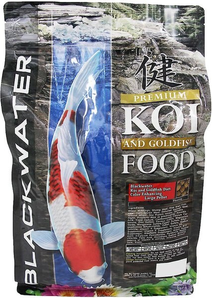 Blackwater Premium Koi & Goldfish Food Color Enhancing Large Pellet Fish Food, 5-lb bag slide 1 of 6