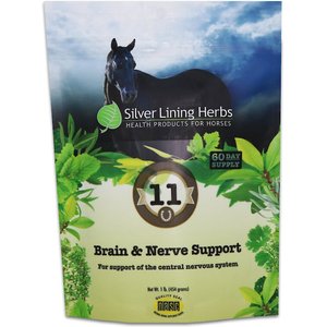 Silver Lining Herbs Brain & Nerve Support Powder Horse Supplement, 1-lb bag