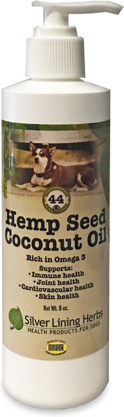 Silver Lining Herbs Hemp Seed Coconut Oil Dog Supplement, 8-oz bottle slide 1 of 1