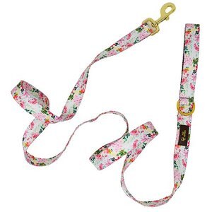 Pink Papyrus Isabella Polyester Dog Leash, 4-ft long, 1-in wide