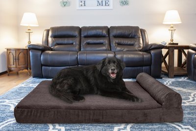 FurHaven Chaise Lounge Memory Top Cat & Dog Bed w/Removable Cover, slide 1 of 1