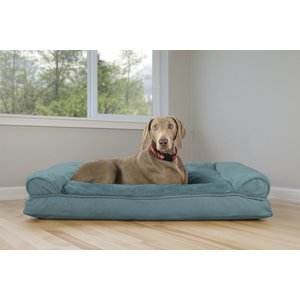 FurHaven Plush & Suede Bolster Dog Bed w/Removable Cover, Deep Pool, Jumbo